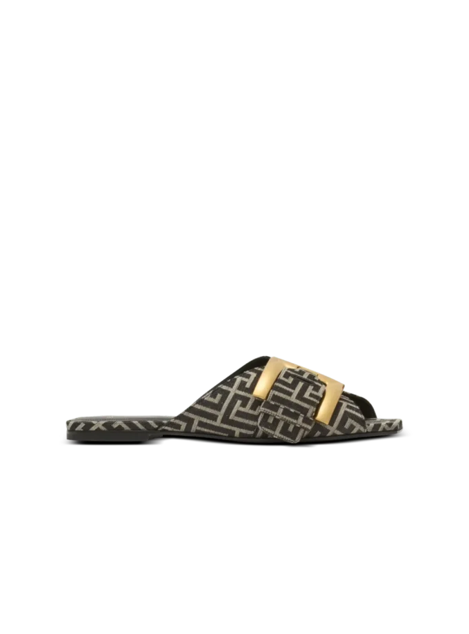 Flache Monogramm-Jacquard-Sandalen „Anthem“ Flache Monogramm-Jacquard-Sandalen „Anthem“