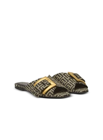 Flache Monogramm-Jacquard-Sandalen „Anthem“