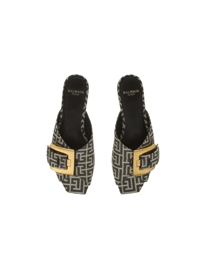 Flache Monogramm-Jacquard-Sandalen „Anthem“ Flache Monogramm-Jacquard-Sandalen „Anthem“
