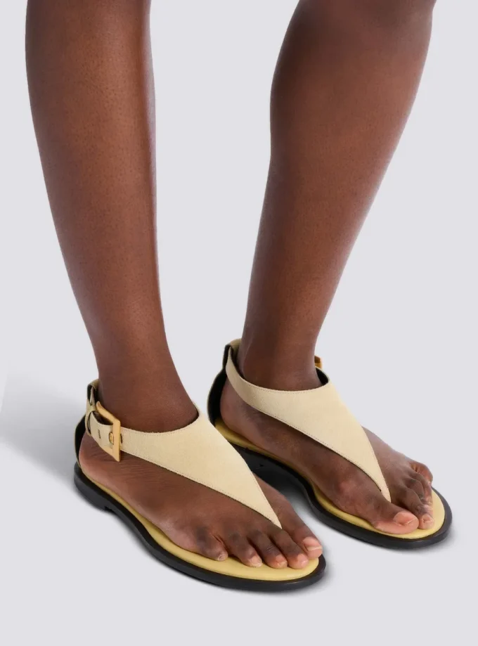 Flache Zehensandalen Anthem aus Wildleder Flache Zehensandalen Anthem aus Wildleder