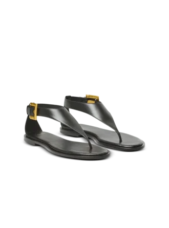 Flache Zehenstegsandalen „Anthem” aus Lammleder
