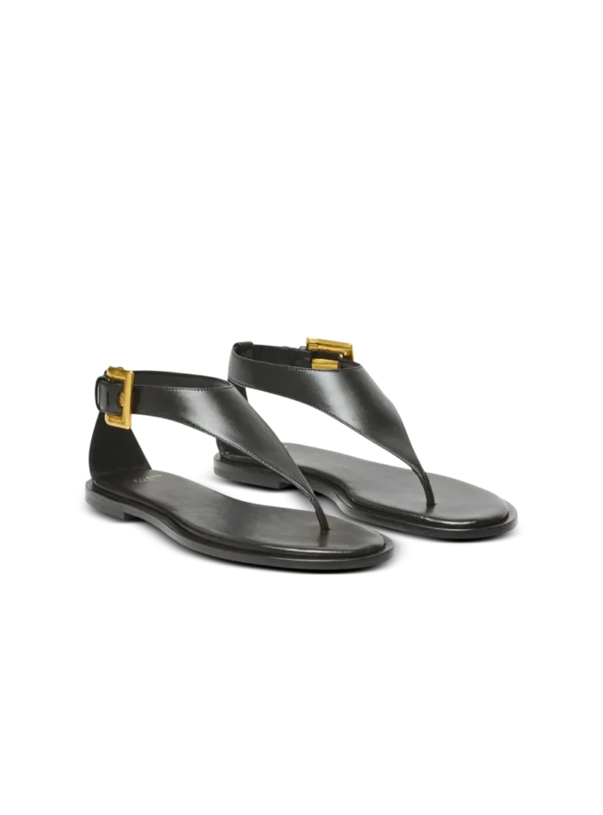 Flache Zehenstegsandalen „Anthem” aus Lammleder Flache Zehenstegsandalen „Anthem” aus Lammleder