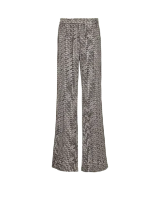 Fließende Hose mit Monogramm