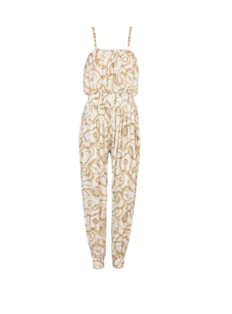 Fließender Jumpsuit mit Balmain-Kettenmuster