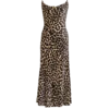 Fließendes Samtkleid mit Leopardenmuster Fließendes Samtkleid mit Leopardenmuster