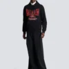 Flocked Balmain College Hoodie Flocked Balmain College Hoodie