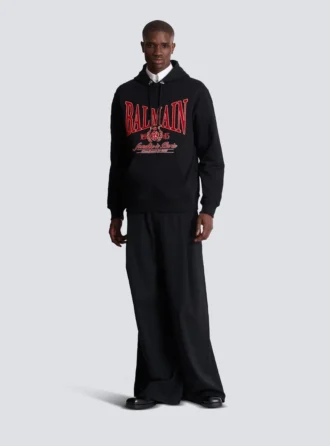 Flocked Balmain College Hoodie