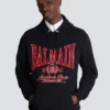 Flocked Balmain College Hoodie Flocked Balmain College Hoodie