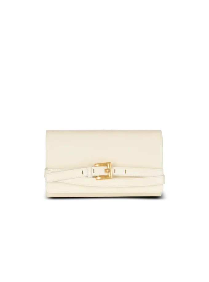 Geknitterte Lederbrieftasche mit Shuffle-Kette Geknitterte Lederbrieftasche mit Shuffle-Kette