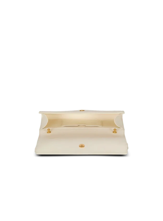 Geknitterte Lederbrieftasche mit Shuffle-Kette Geknitterte Lederbrieftasche mit Shuffle-Kette