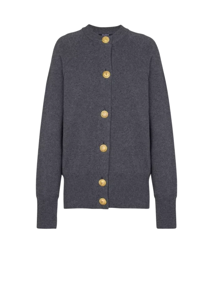 Geknöpfte Strickjacke aus Öko-Kaschmir Geknöpfte Strickjacke aus Öko-Kaschmir