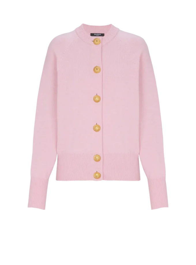 Geknöpfte Strickjacke aus Öko-Kaschmir Geknöpfte Strickjacke aus Öko-Kaschmir