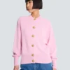 Geknöpfte Strickjacke aus Öko-Kaschmir Geknöpfte Strickjacke aus Öko-Kaschmir