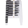 Geknöpfter Marinière-Cardigan Geknöpfter Marinière-Cardigan