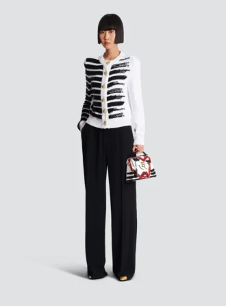 Geknöpfter Marinière-Cardigan