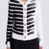 Geknöpfter Marinière-Cardigan Geknöpfter Marinière-Cardigan