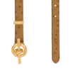 Geprägter T-Bar-Gürtel aus Kalbsleder