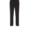 Gerade geschnittene, bestickte Krepphose Gerade geschnittene, bestickte Krepphose
