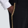 Gerade geschnittene, bestickte Krepphose Gerade geschnittene, bestickte Krepphose