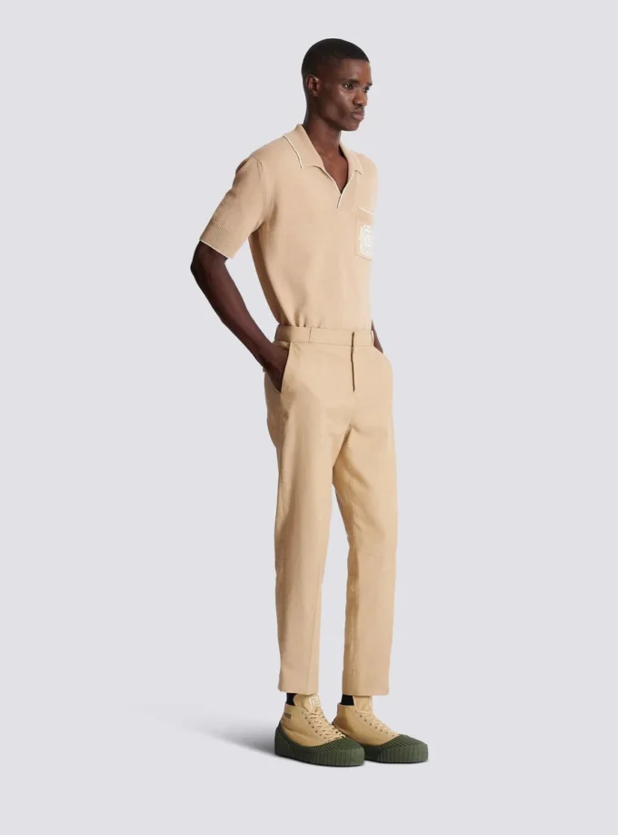 Gerade geschnittene Canvas-Hose Gerade geschnittene Canvas-Hose