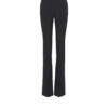 Gerade geschnittene Hose mit Grain-de-Poudre-Muster