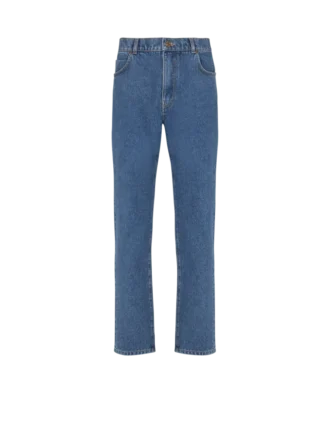 Gerade geschnittene Jeans aus blauem Denim