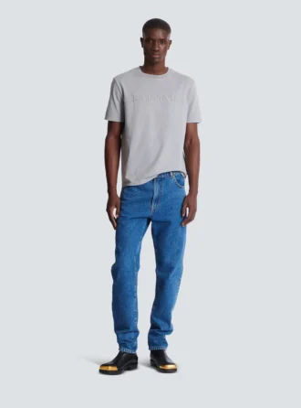 Gerade geschnittene Jeans aus blauem Denim