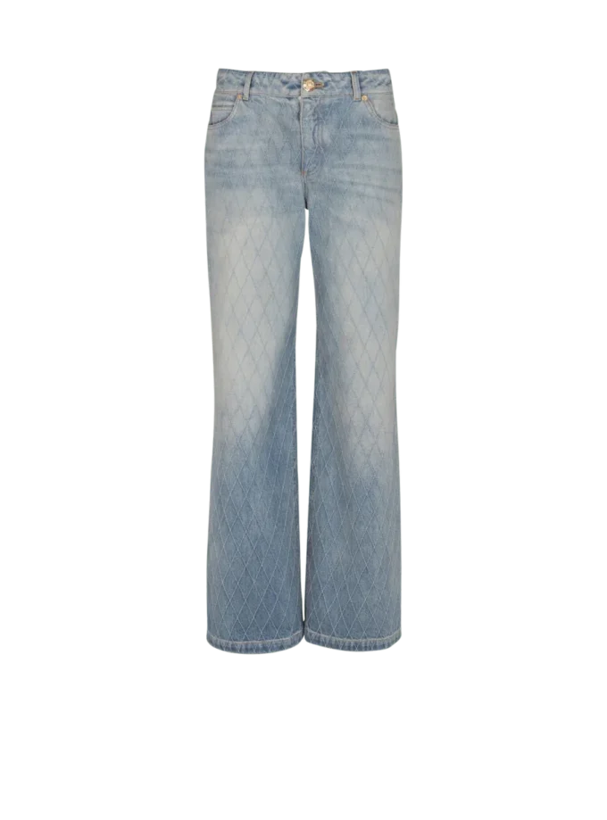 Gerade geschnittene Jeans aus Diamond-Denim Gerade geschnittene Jeans aus Diamond-Denim
