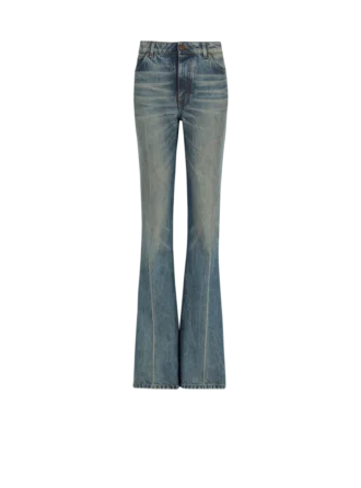 Gerade geschnittene Jeans aus verwaschenem Denim