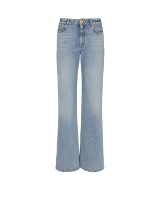 Gerade geschnittene Jeans aus verwaschenem Denim