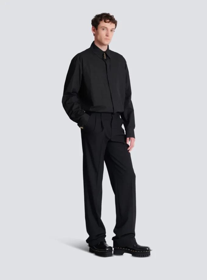 Gerade geschnittene Wollhose Gerade geschnittene Wollhose