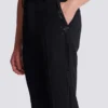 Gerade geschnittene Wollhose mit Kristallstickerei Gerade geschnittene Wollhose mit Kristallstickerei