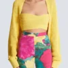 Gerippter Strickbolero