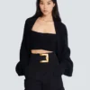 Gerippter Strickbolero