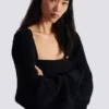 Gerippter Strickbolero