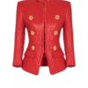 Gesteppte Lammlederjacke mit durchgehender Knopfleiste Gesteppte Lammlederjacke mit durchgehender Knopfleiste