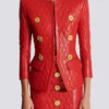 Gesteppte Lammlederjacke mit durchgehender Knopfleiste Gesteppte Lammlederjacke mit durchgehender Knopfleiste