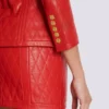 Gesteppte Lammlederjacke mit durchgehender Knopfleiste Gesteppte Lammlederjacke mit durchgehender Knopfleiste