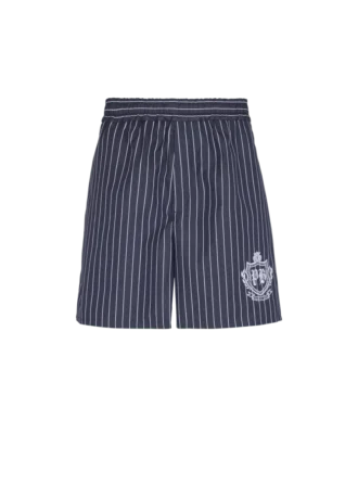 Gestreifte Pyjamashorts aus Popeline Gestreifte Pyjamashorts aus Popeline