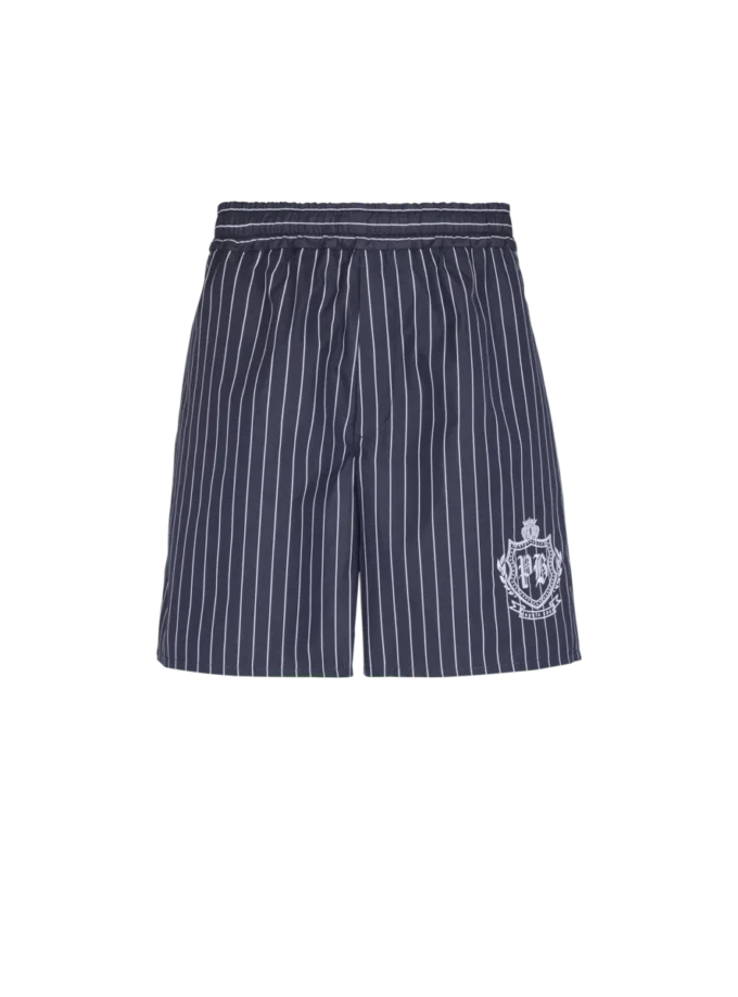 Gestreifte Pyjamashorts aus Popeline