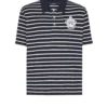 Gestreiftes Polohemd mit College-Emblem Gestreiftes Polohemd mit College-Emblem