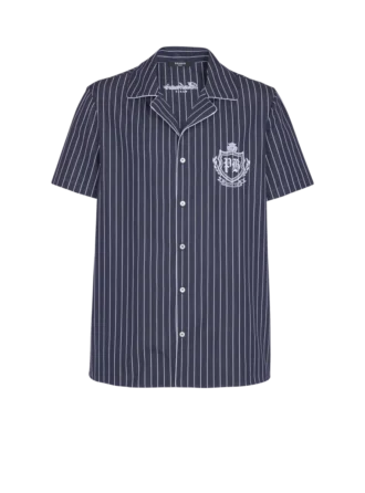 Gestreiftes Pyjamahemd aus Popeline