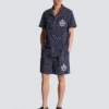 Gestreiftes Pyjamahemd aus Popeline