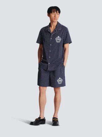 Gestreiftes Pyjamahemd aus Popeline