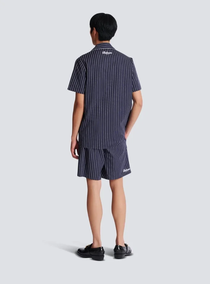 Gestreiftes Pyjamahemd aus Popeline