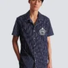 Gestreiftes Pyjamahemd aus Popeline