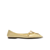 Glänzende Ballerinas aus Lammleder