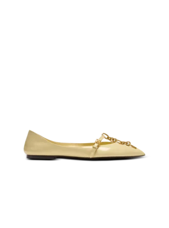 Glänzende Ballerinas aus Lammleder