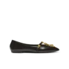 Glänzende Ballerinas aus Lammleder