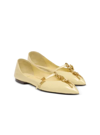 Glänzende Ballerinas aus Lammleder
